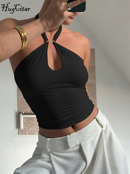 Ysolde Cut Out Halter Neck Ladies Summer Top