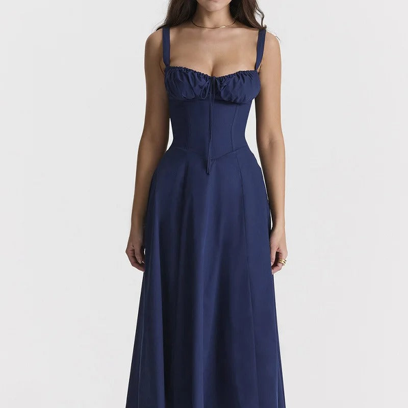 Nyra Corset Lace Up Midi Sundress
