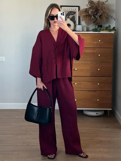 Jessamine Relaxed Linen Lounge Co-Ord Set