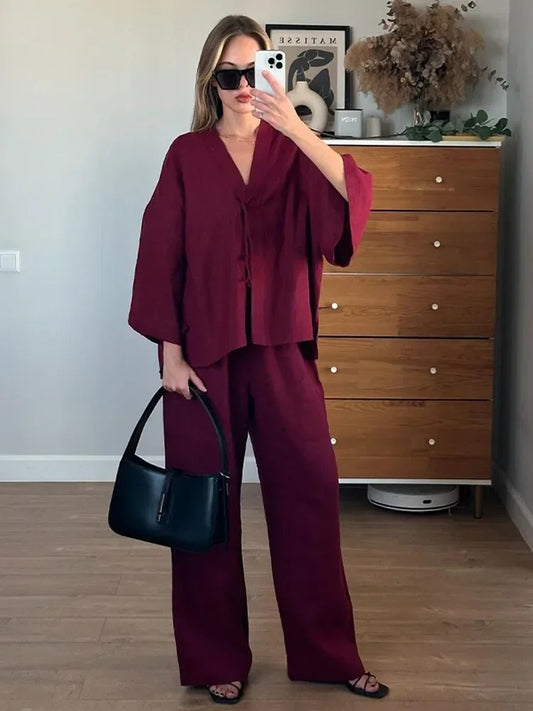 Jessamine Relaxed Linen Lounge Co-Ord Set