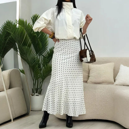 Arista Polka Dot High Waist Maxi Skirt