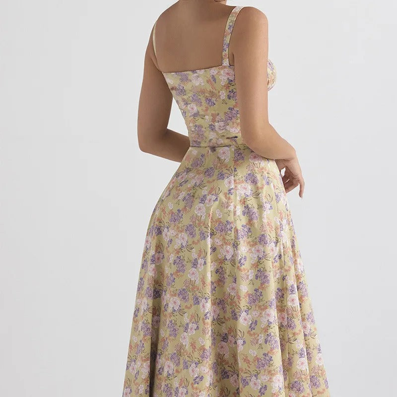 Nyra Corset Lace Up Midi Sundress