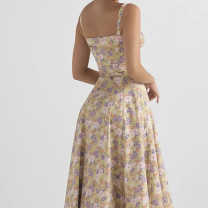 Nyra Corset Lace Up Midi Sundress