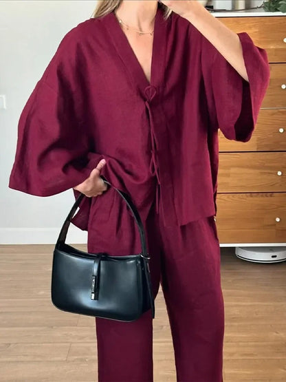 Jessamine Relaxed Linen Lounge Co-Ord Set
