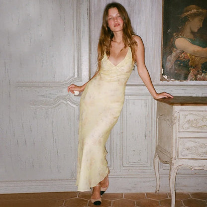 Arielle Floral Print Wedding Guest Maxi Dress