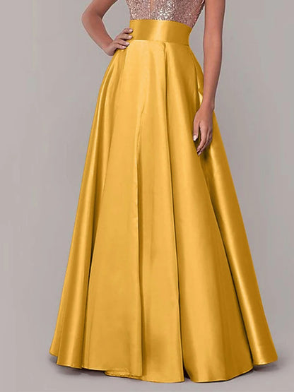Zola Satin A Line Maxi Skirt