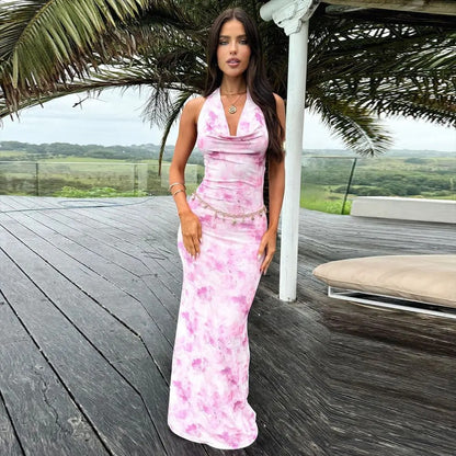 Noelle Floral Bodycon Wedding Guest Maxi Dress