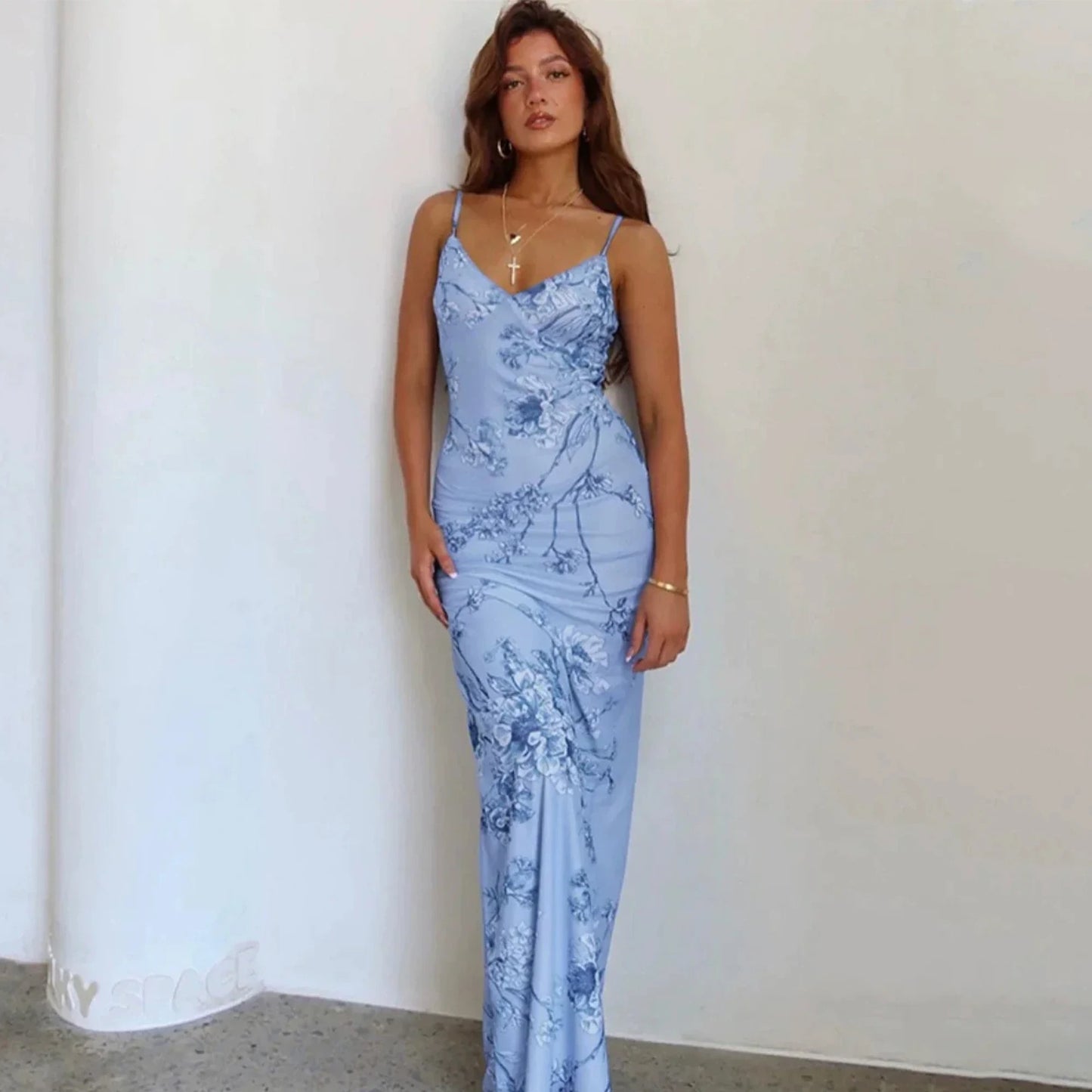 Alina Floral Slip Wedding Guest Maxi Dress