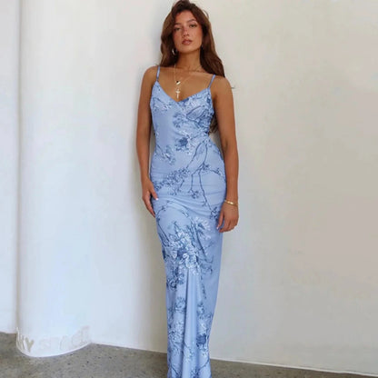 Alina Floral Slip Wedding Guest Maxi Dress