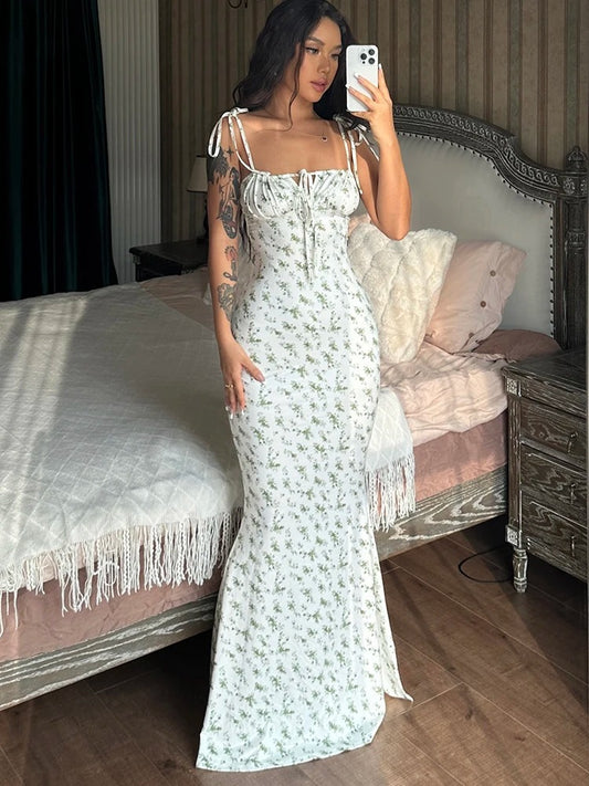 Anastasia Floral Bodycon Wedding Guest Maxi Dress