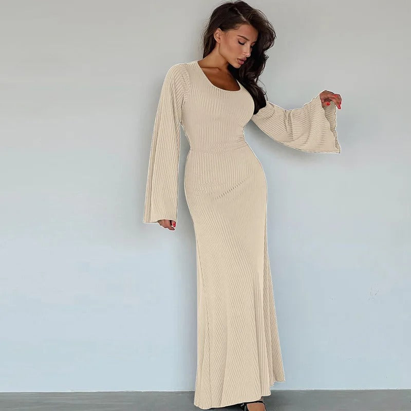 Solara Bell Sleeve Casual Maxi Dress