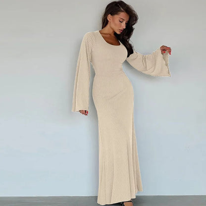 Solara Bell Sleeve Casual Maxi Dress