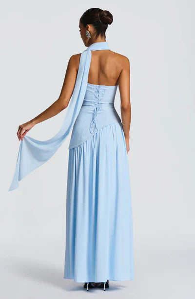 Bianca Corset Scarf Maxi Dress