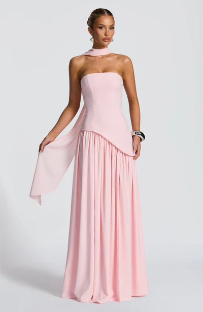 Bianca Corset Scarf Maxi Dress