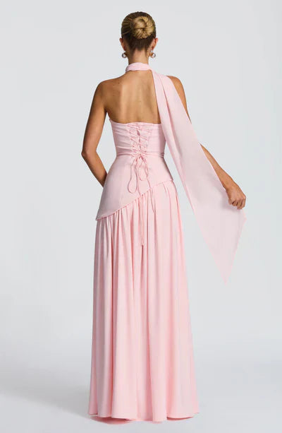 Bianca Corset Scarf Maxi Dress