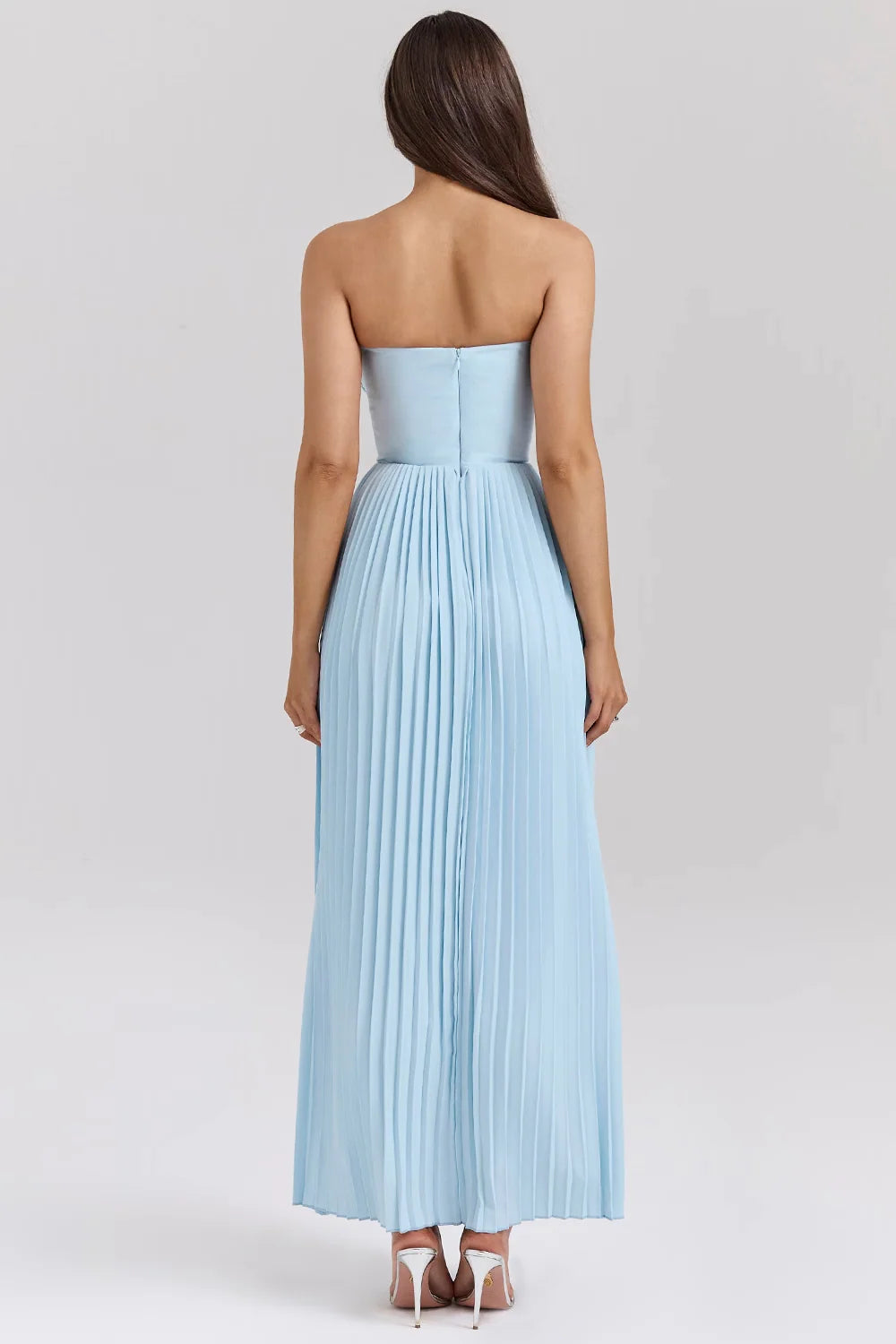Ysavelle Pleated Wedding Guest Maxi Dress