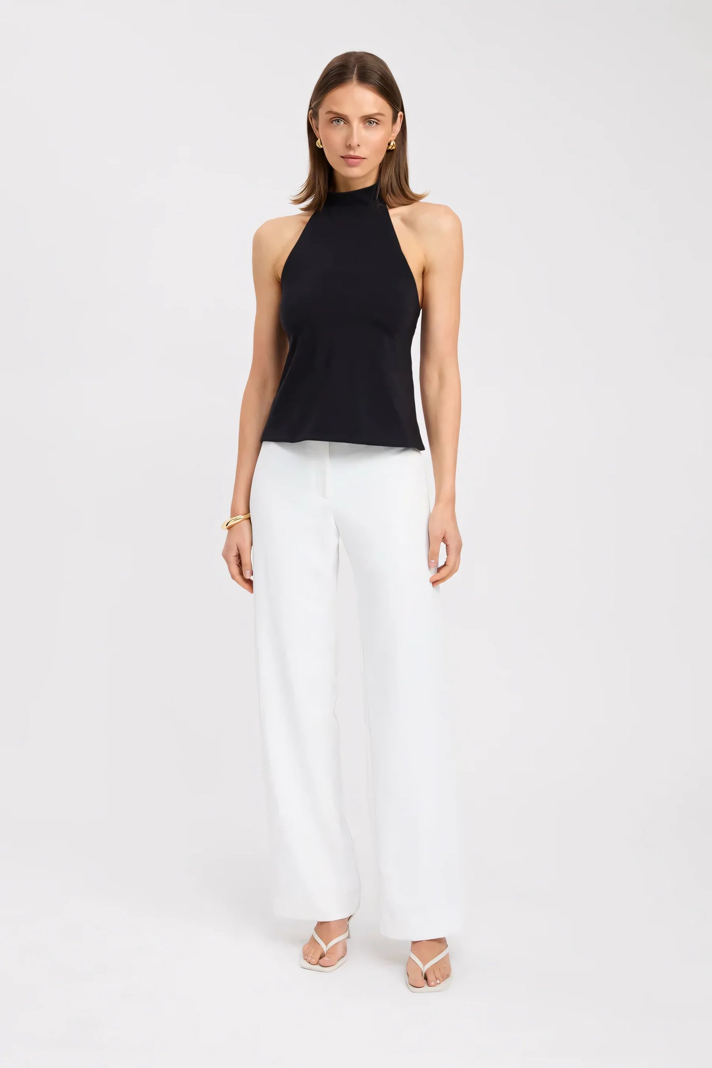 Vaela High Neck Halter Ladies Summer Top
