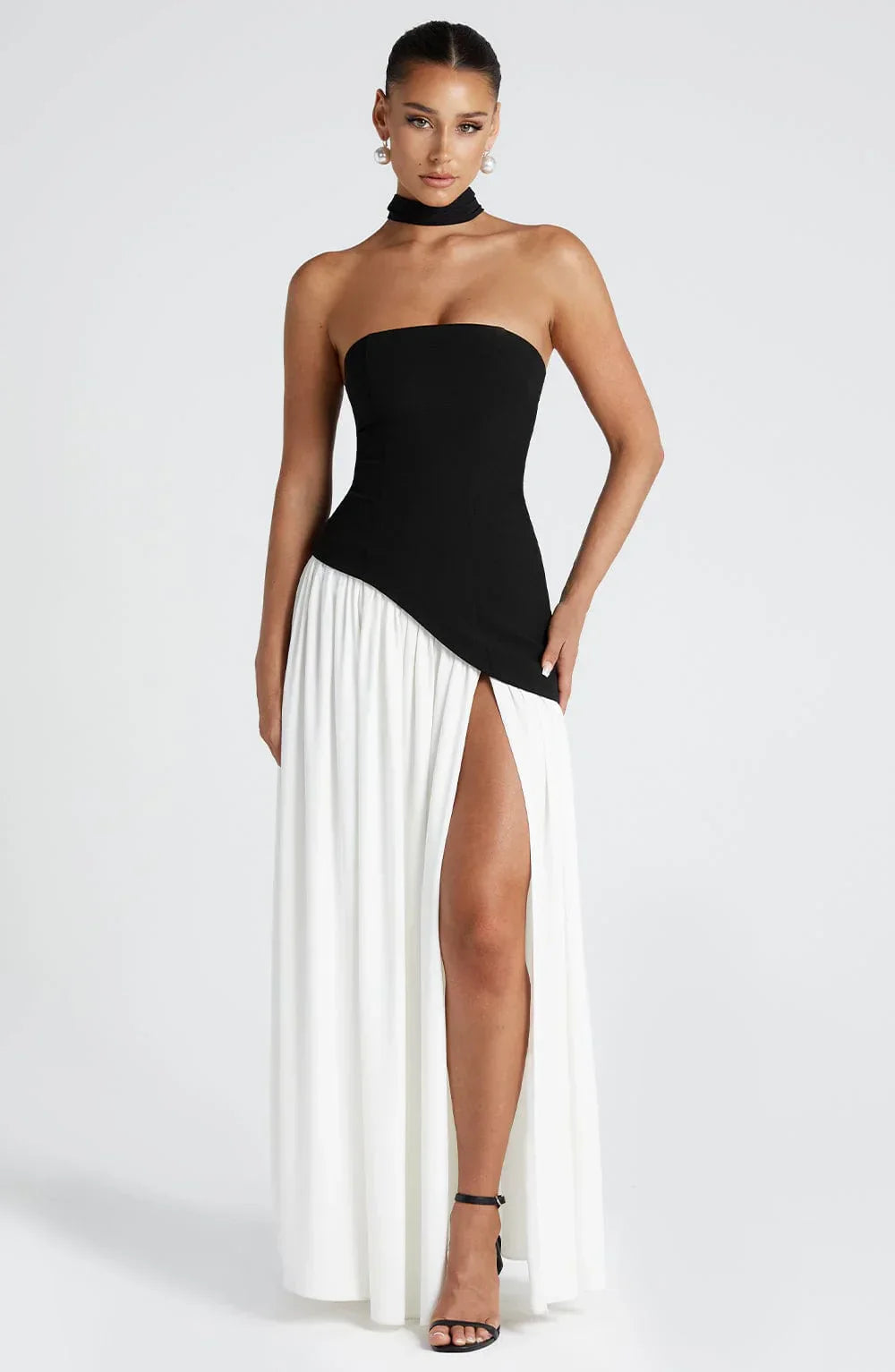 Bianca Corset Scarf Maxi Dress
